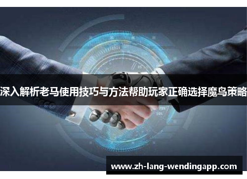 深入解析老马使用技巧与方法帮助玩家正确选择魔鸟策略